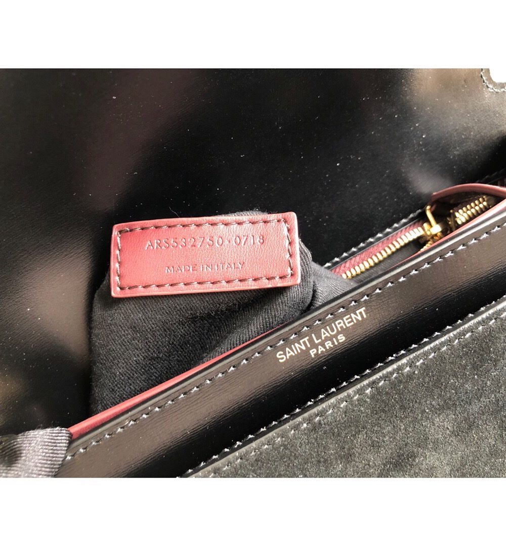 [REP 1:1] Saint Laurent Cassandra Medium Chain Bag Black For Women 8.6in/22cm YSL 5327500SX0W1000