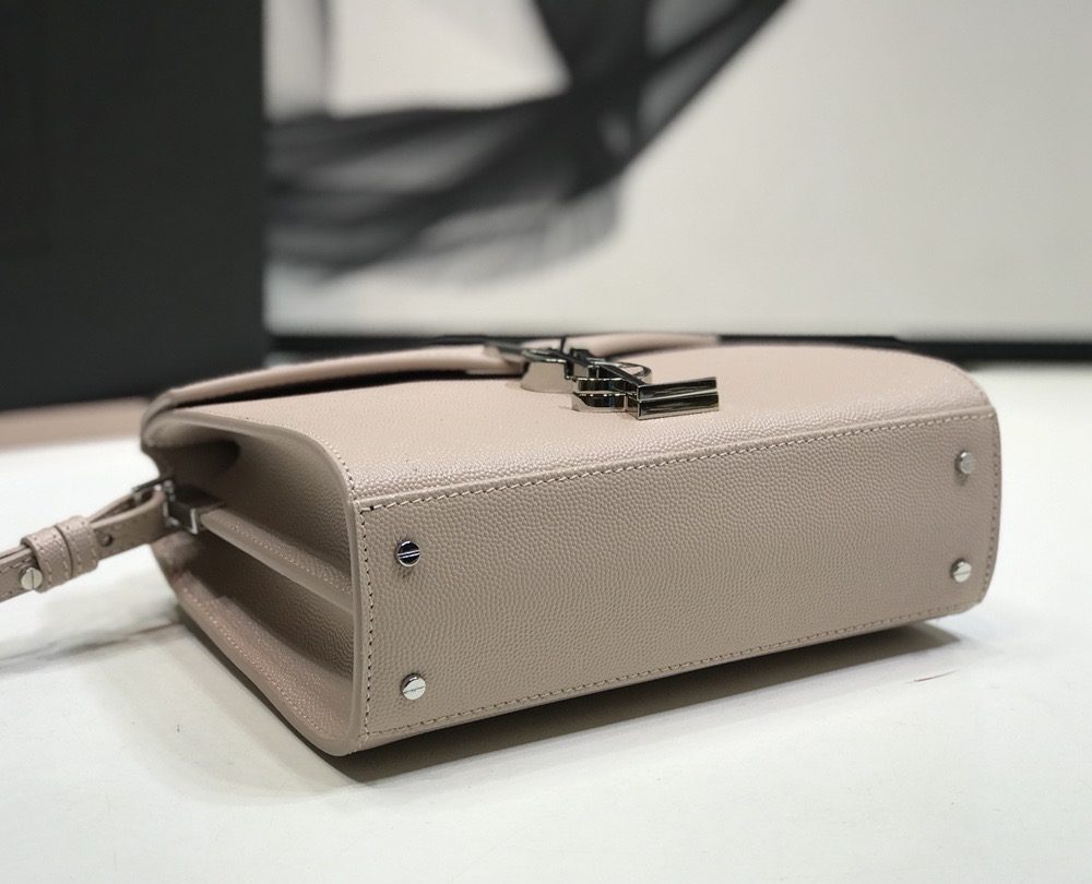 [REP 1:1] Saint Laurent Cassandra Medium Top Handle Bag Beige For Women 9.6in/24.5cm YSL