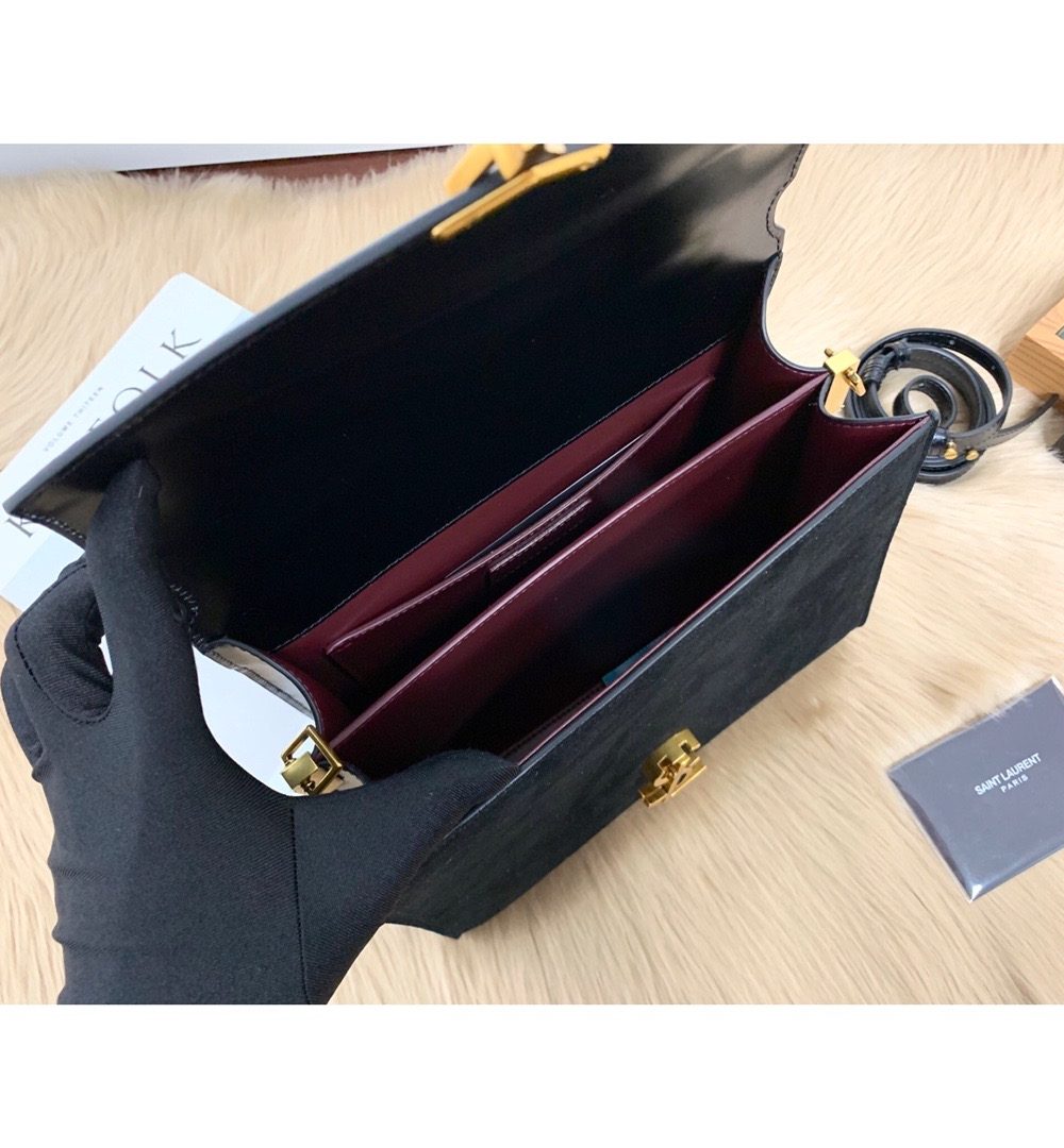 [REP 1:1] Saint Laurent Cassandra Medium Top Handle Bag In Grain Black For Women 9.6in/24.5cm YSL 623931BOW0W1000