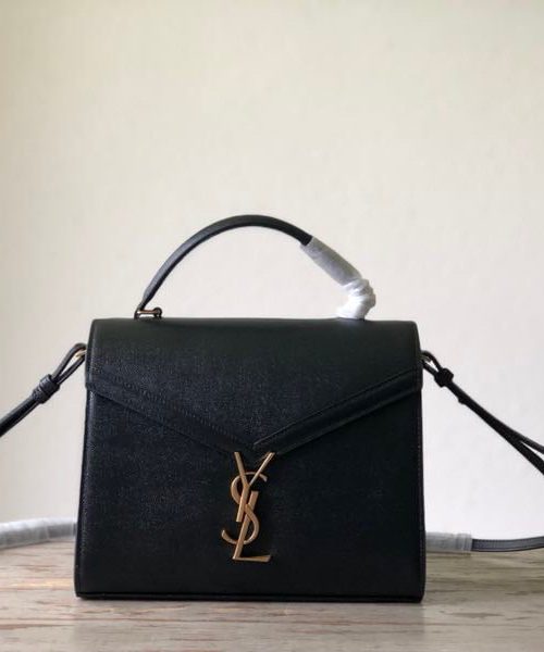 [REP 1:1] Saint Laurent Cassandra Medium Top Handle Bag In Grain De Poudre Embossed Black For Women 9.6in/25cm 623931BOW0W1000