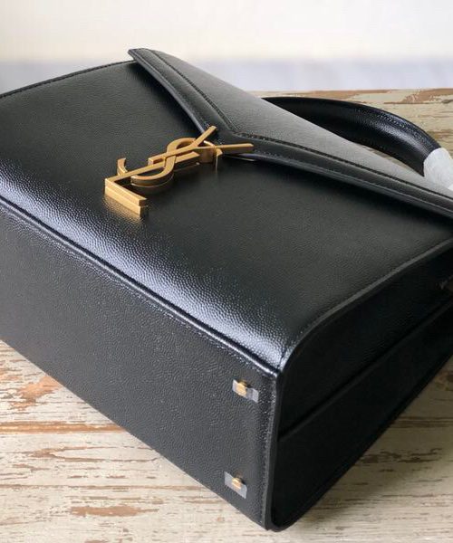[REP 1:1] Saint Laurent Cassandra Medium Top Handle Bag In Grain De Poudre Embossed Black For Women 9.6in/25cm 623931BOW0W1000