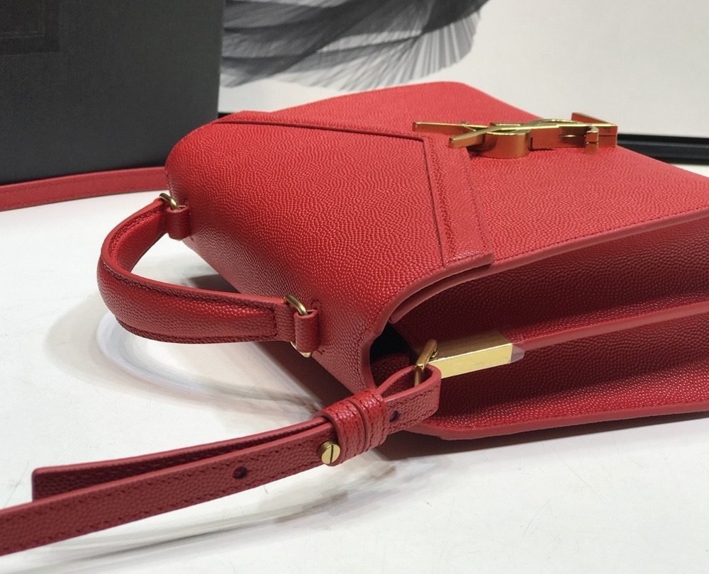 [REP 1:1] Saint Laurent Cassandra Medium Top Handle Bag Red For Women 9.6in/24.5cm YSL