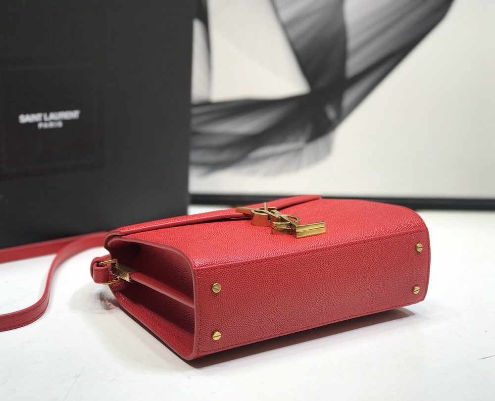 [REP 1:1] Saint Laurent Cassandra Medium Top Handle Bag Red For Women 9.6in/24.5cm YSL