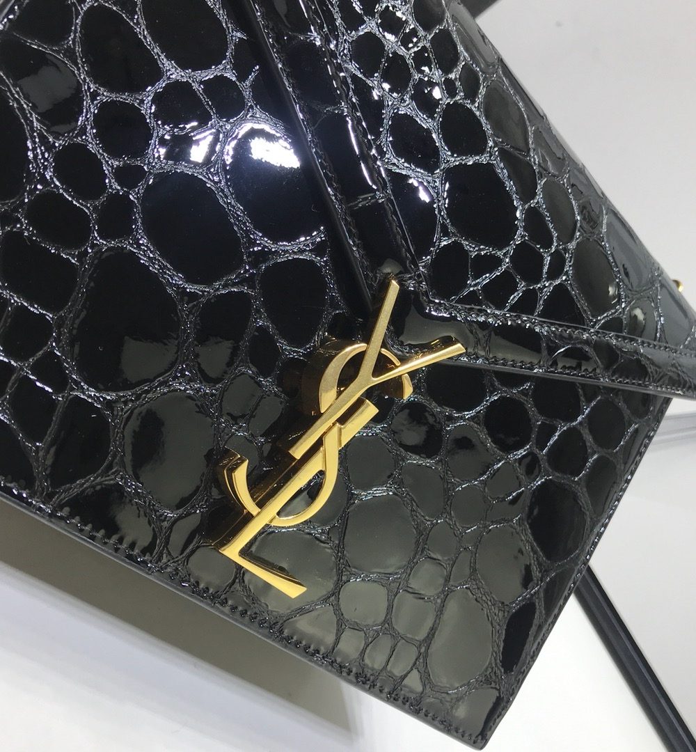[REP 1:1] Saint Laurent Cassandra Small Crossbody Bag With Stone Print Black For Women 7.4in/19cm YSL