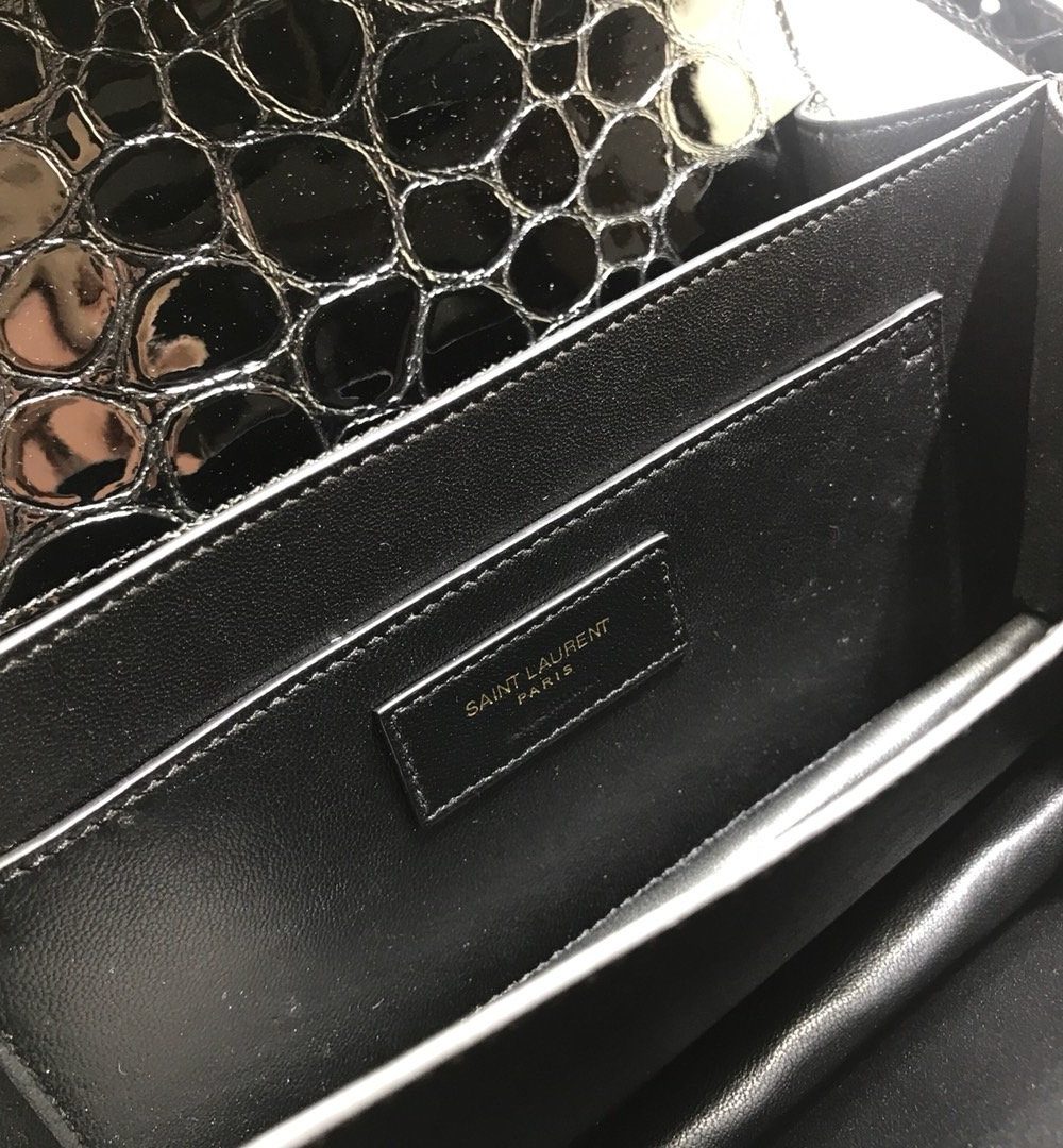[REP 1:1] Saint Laurent Cassandra Small Crossbody Bag With Stone Print Black For Women 7.4in/19cm YSL