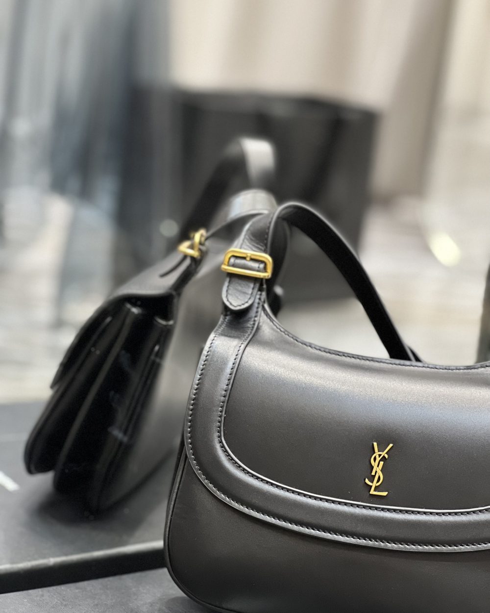 [REP 1:1] Saint Laurent Charlie Medium Shoudler Bag Black For Women 9.1in/23cm YSl 6867422R20W1000