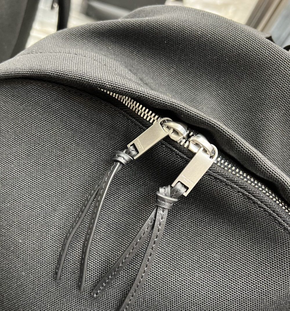 [REP 1:1] Saint Laurent City Backpack In Canvas Unisex For Women 15in/38cm Black YSL