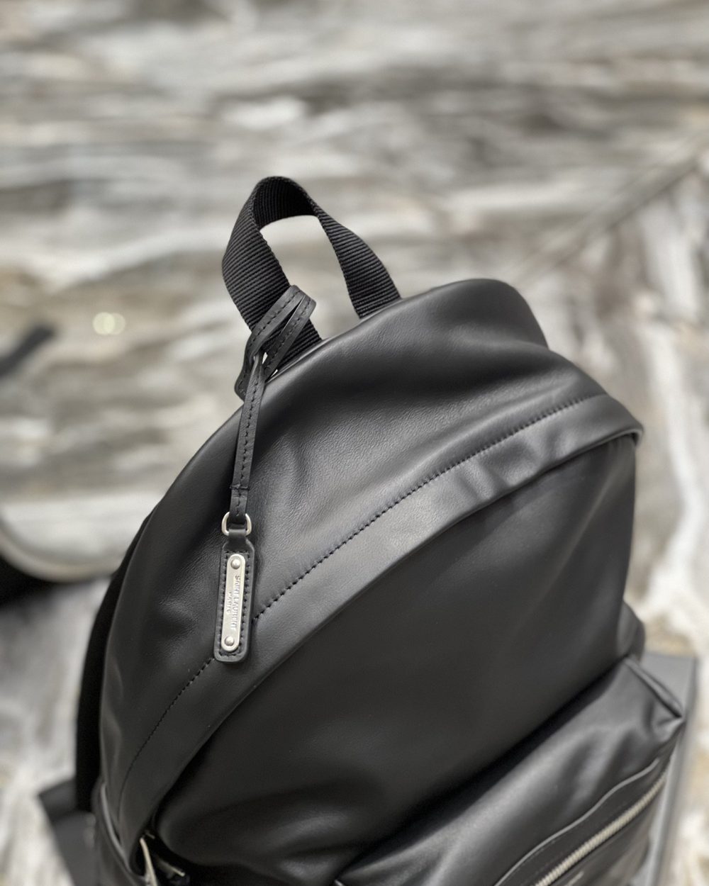 [REP 1:1] Saint Laurent City Backpack In Unisex For Women 13.8in/35cm Black YSL