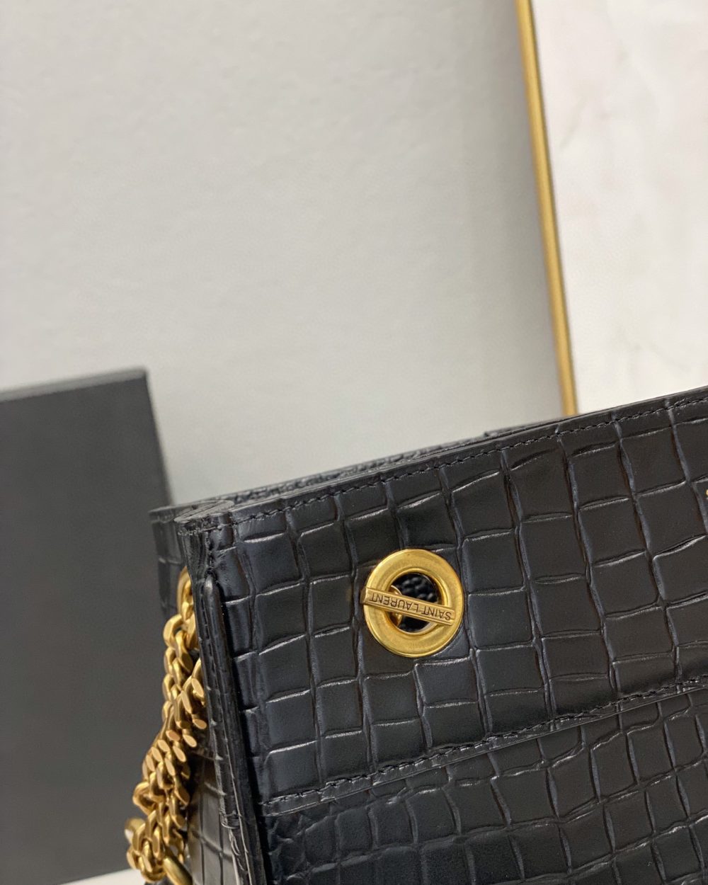 [REP 1:1] Saint Laurent Claude-Effect Tote Bag Black For Women 11in/28cm YSL 64028116J0W