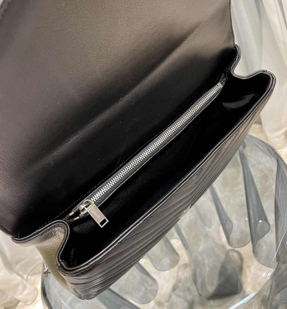 [REP 1:1] Saint Laurent College Large Chain Bag Black With Silver TonedHardware For Women 12.6in/32cm YSL 600278BRM041000