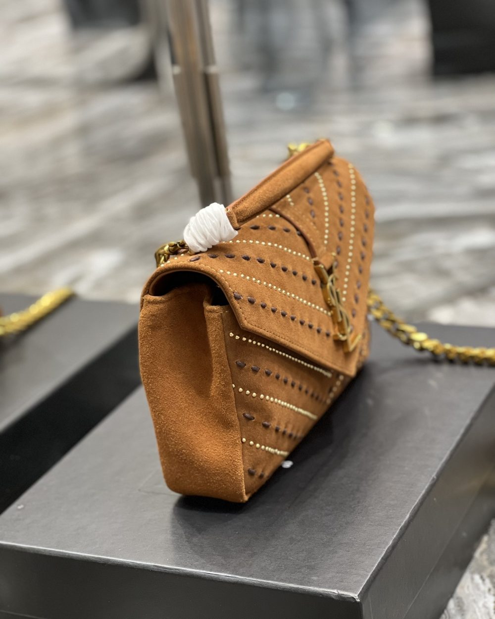 [REP 1:1] Saint Laurent College Medium Shoulder Bag Brown For Women, Women's Bags 9.4in/24cm YSL