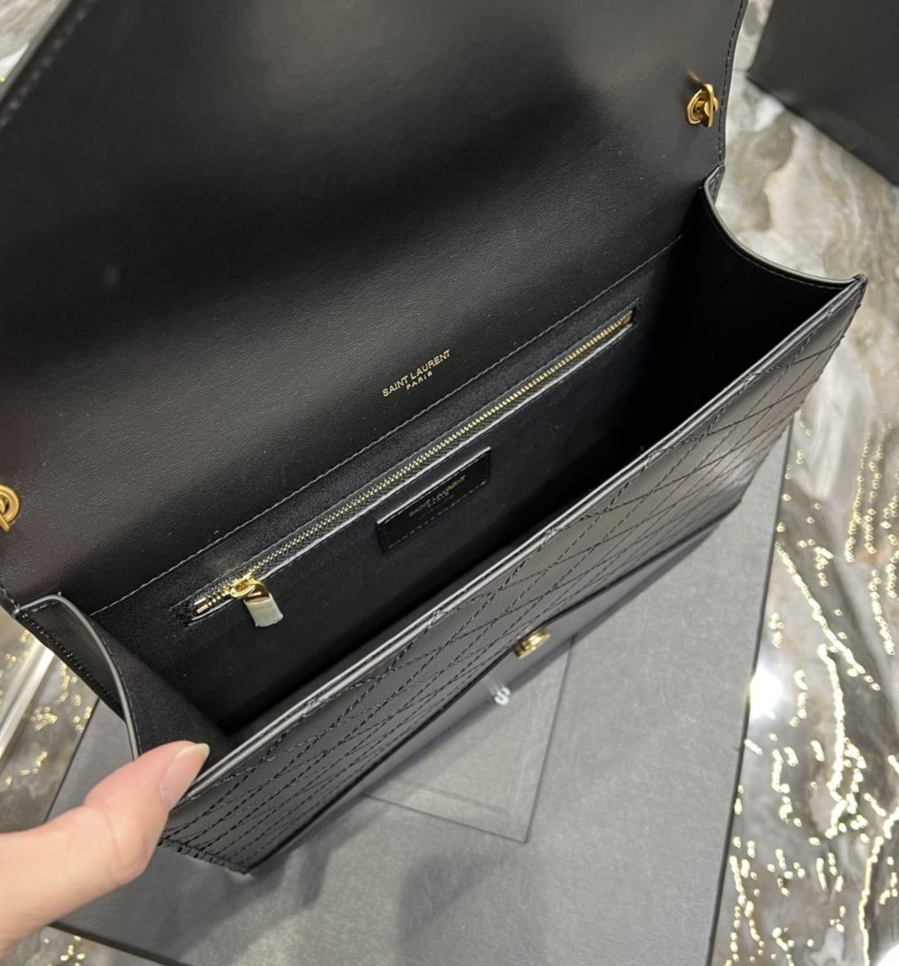 [REP 1:1] Saint Laurent Gaby Chain Bag Black With Gold Hardware For Women 10.4in/27cm YSL 6688641EL071000