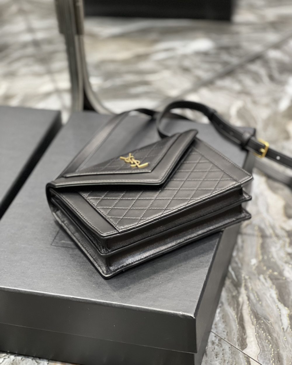 [REP 1:1] Saint Laurent Gaby Mini Satchel Black For Women, Women's Bags 7.9in/20cm YSL 6855741EL071000