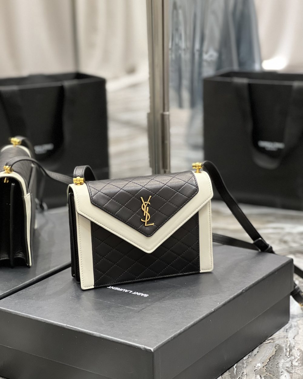 [REP 1:1] Saint Laurent Gaby Mini Satchel Black For Women, Women's Bags 7.9in/20cm YSL