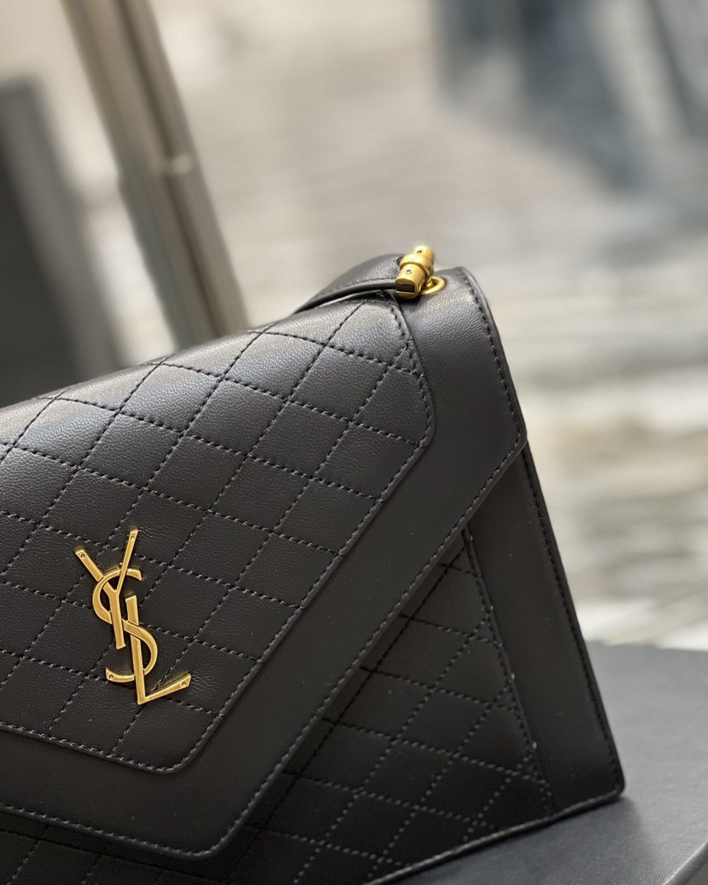 [REP 1:1] Saint Laurent Gaby Satchel Bag In Black With Gold Toned Hardware For Women 10.2in/26cm 6688631EL071000