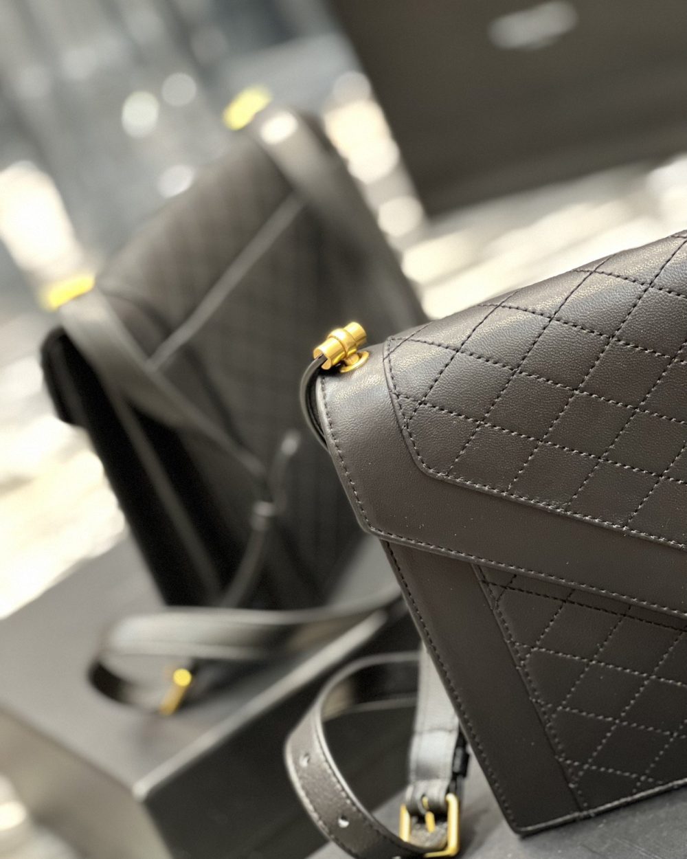 [REP 1:1] Saint Laurent Gaby Satchel Bag In Black With Gold Toned Hardware For Women 10.2in/26cm 6688631EL071000