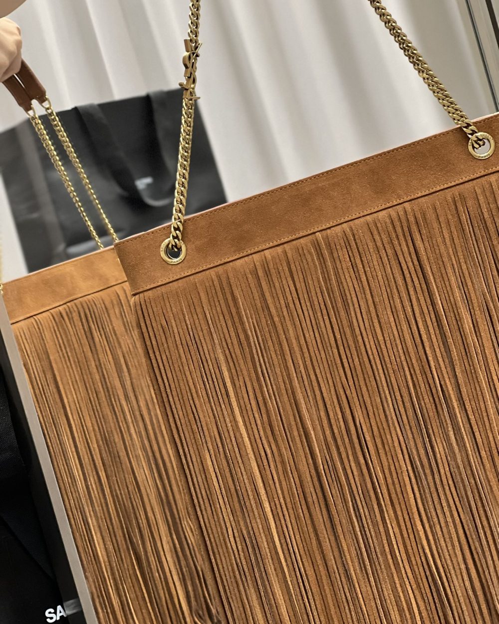 [REP 1:1] Saint Laurent Grace Ladies Tassel Brown For Women, Women's Bags 13.8in/35cm YSL‎