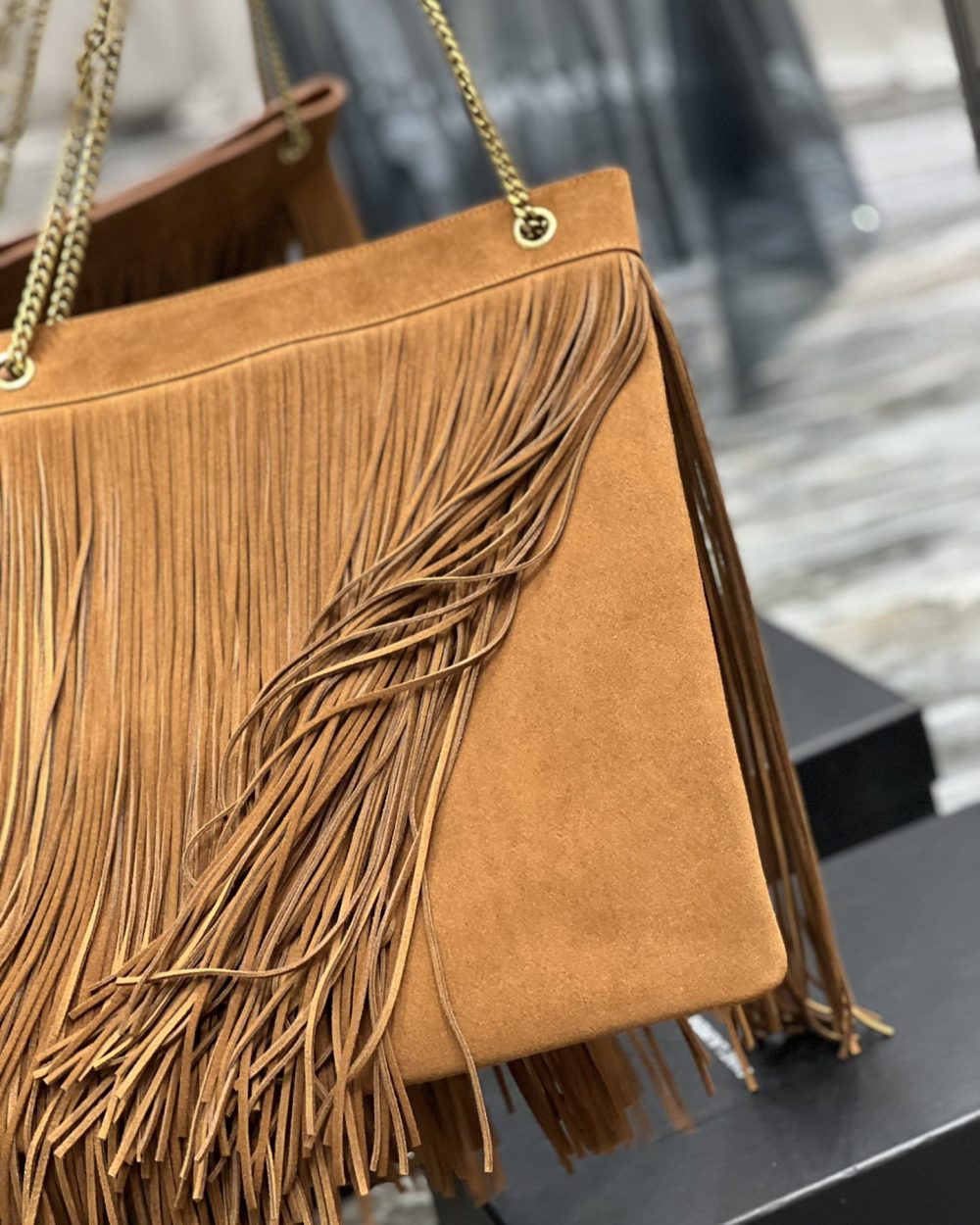 [REP 1:1] Saint Laurent Grace Ladies Tassel Brown For Women, Women's Bags 13.8in/35cm YSL‎