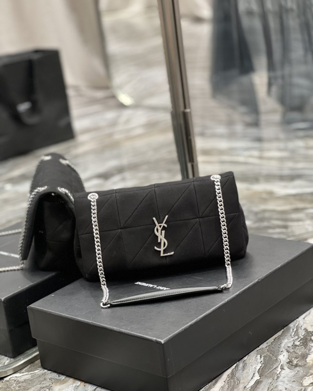 [REP 1:1] Saint Laurent Jamie Medium Chain Bag Black  For Women, Women's Bags 9.4in/24cm YSL