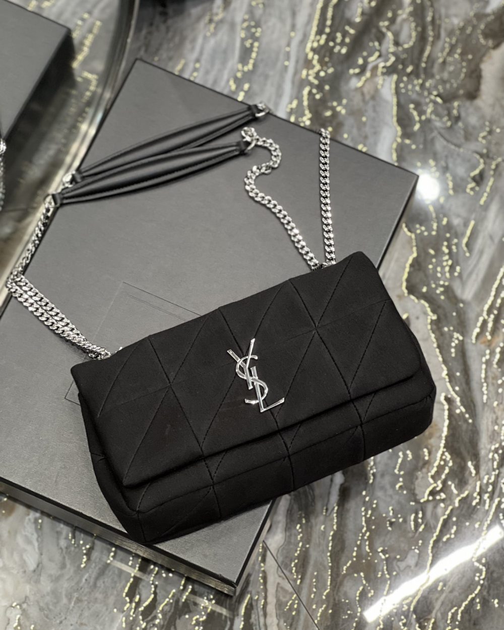[REP 1:1] Saint Laurent Jamie Medium Chain Bag Black  For Women, Women's Bags 9.4in/24cm YSL
