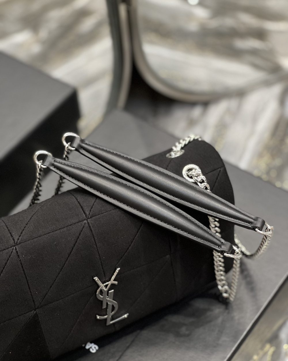 [REP 1:1] Saint Laurent Jamie Medium Chain Bag Black  For Women, Women's Bags 9.4in/24cm YSL