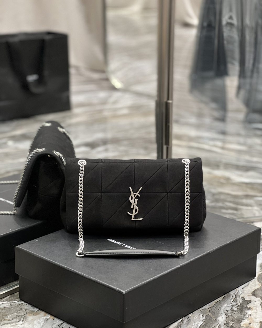 [REP 1:1] Saint Laurent Jamie Medium Chain Bag Black  For Women, Women's Bags 9.4in/24cm YSL