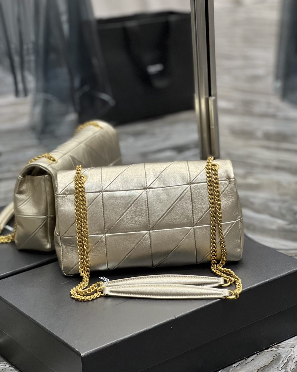 [REP 1:1] Saint Laurent Jamie Medium Chain Bag Gold For Women, Women's Bags 9.8in/25cm YSL
