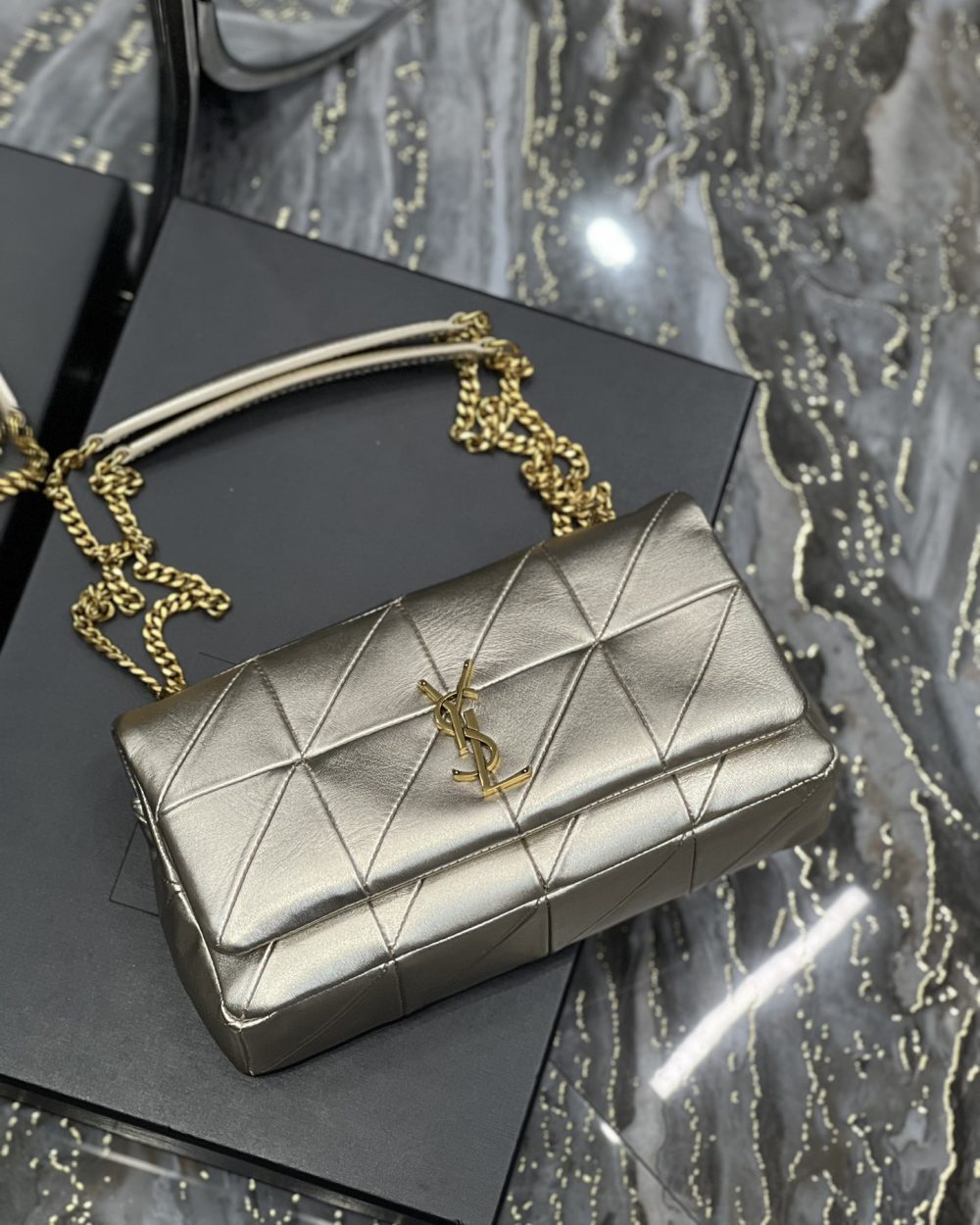[REP 1:1] Saint Laurent Jamie Medium Chain Bag Gold For Women, Women's Bags 9.8in/25cm YSL