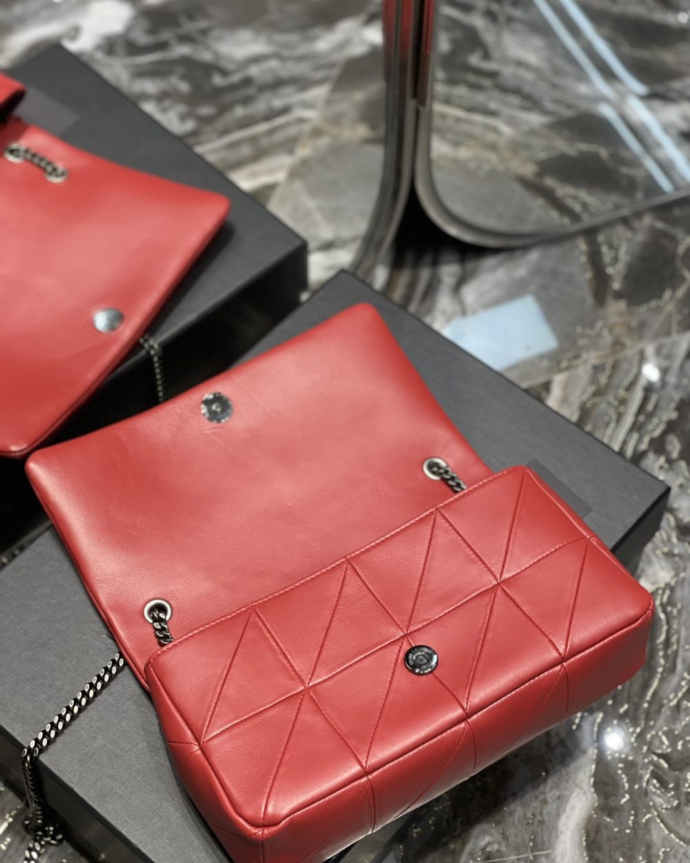 [REP 1:1] Saint Laurent Jamie Medium Chain Bag Red For Women, Women's Bags 9.8in/25cm YSL