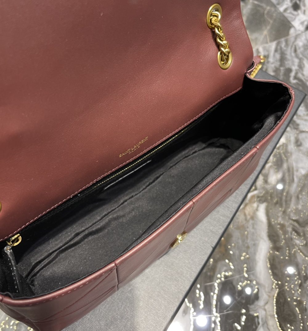 [REP 1:1] Saint Laurent Jamie Medium Chain Bag Red-Purple For Women, Women's Bags 9.8in/25cm YSL