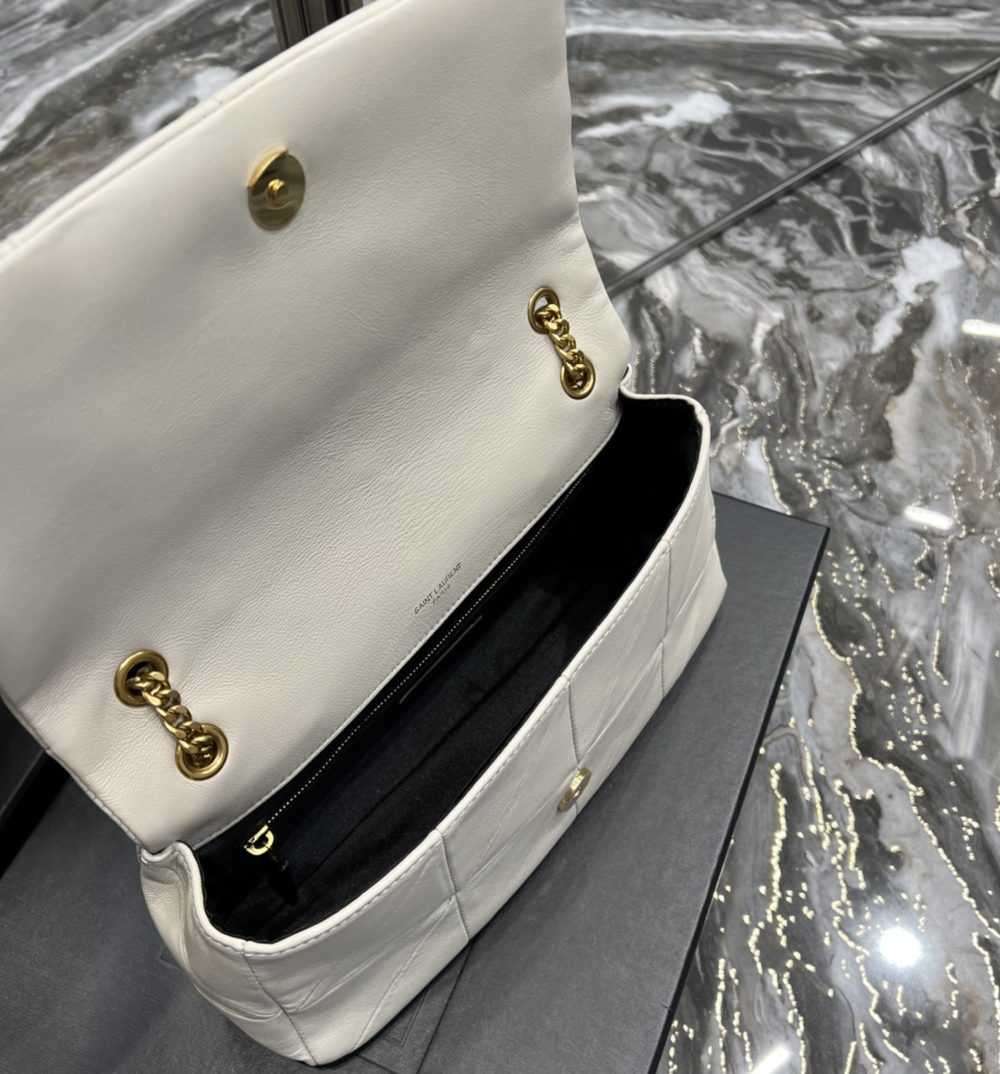 [REP 1:1] Saint Laurent Jamie Medium Chain Bag White For Women, Women's Bags 9.8in/25cm YSL