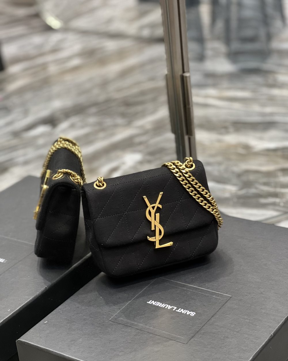[REP 1:1] Saint Laurent Jamie Mini Chain Bag Black For Women, Women's Bags 6.9in/17.5cm YSL 6981622F9271000