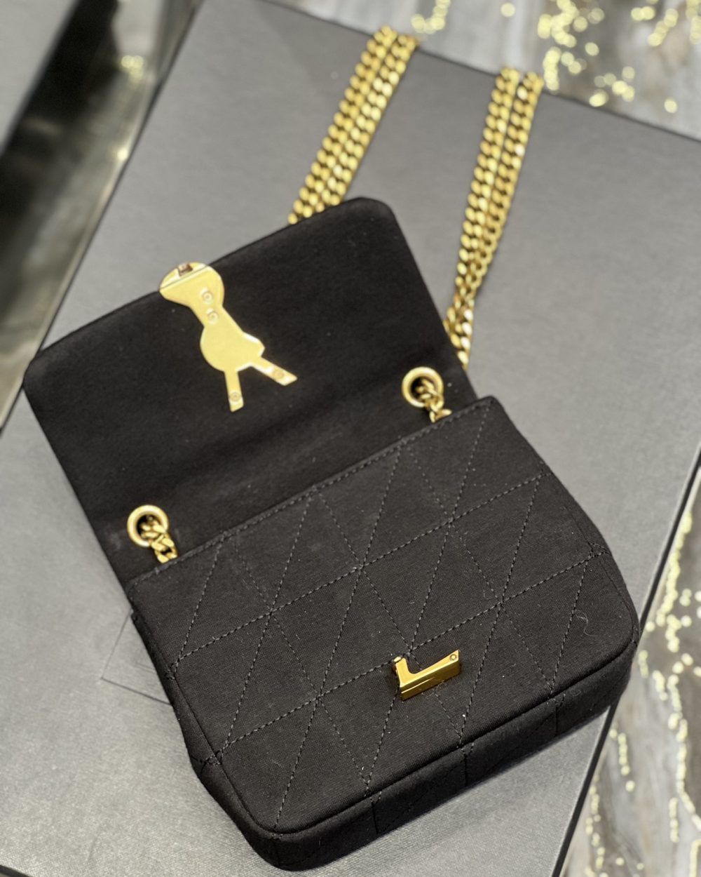 [REP 1:1] Saint Laurent Jamie Mini Chain Bag Black For Women, Women's Bags 6.9in/17.5cm YSL 6981622F9271000