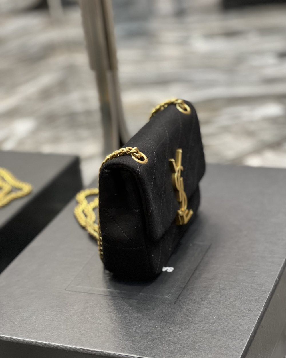 [REP 1:1] Saint Laurent Jamie Mini Chain Bag Black For Women, Women's Bags 6.9in/17.5cm YSL 6981622F9271000