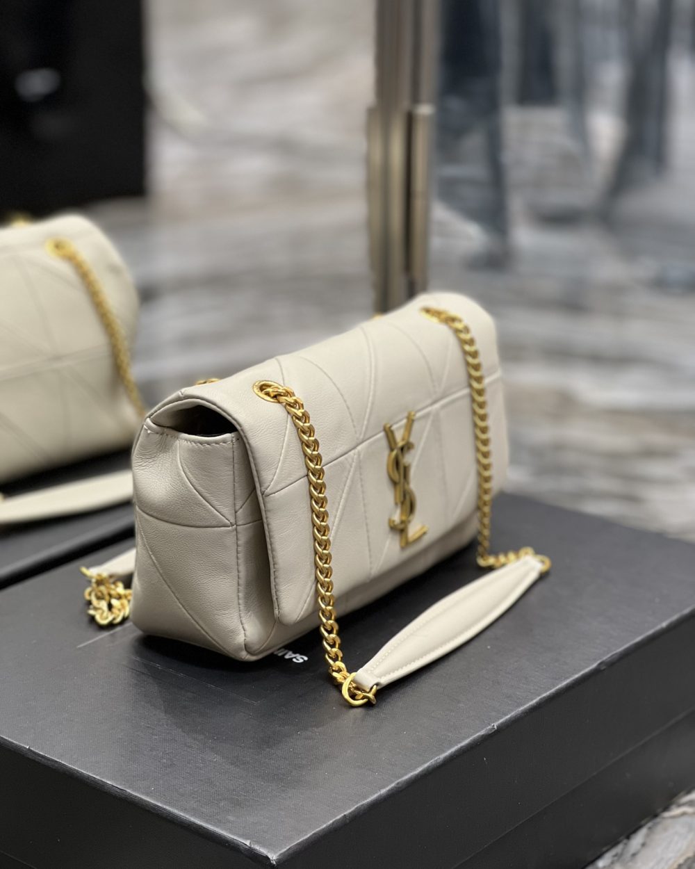 [REP 1:1] Saint Laurent Jamie Small Chain Bag White For Women, Women's Bags 7.8in/20cm YSL