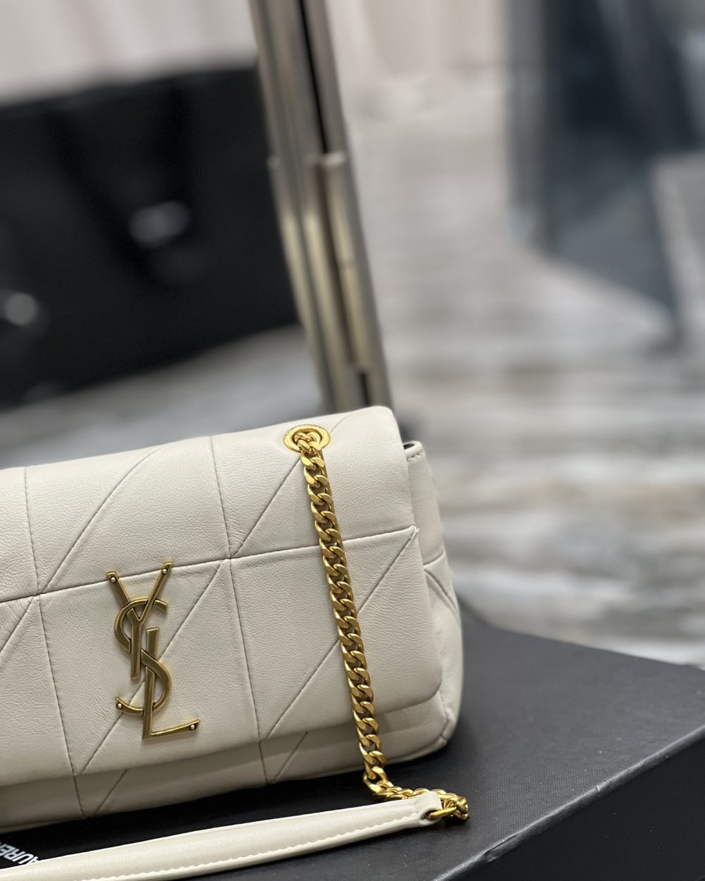 [REP 1:1] Saint Laurent Jamie Small Chain Bag White For Women, Women's Bags 7.8in/20cm YSL