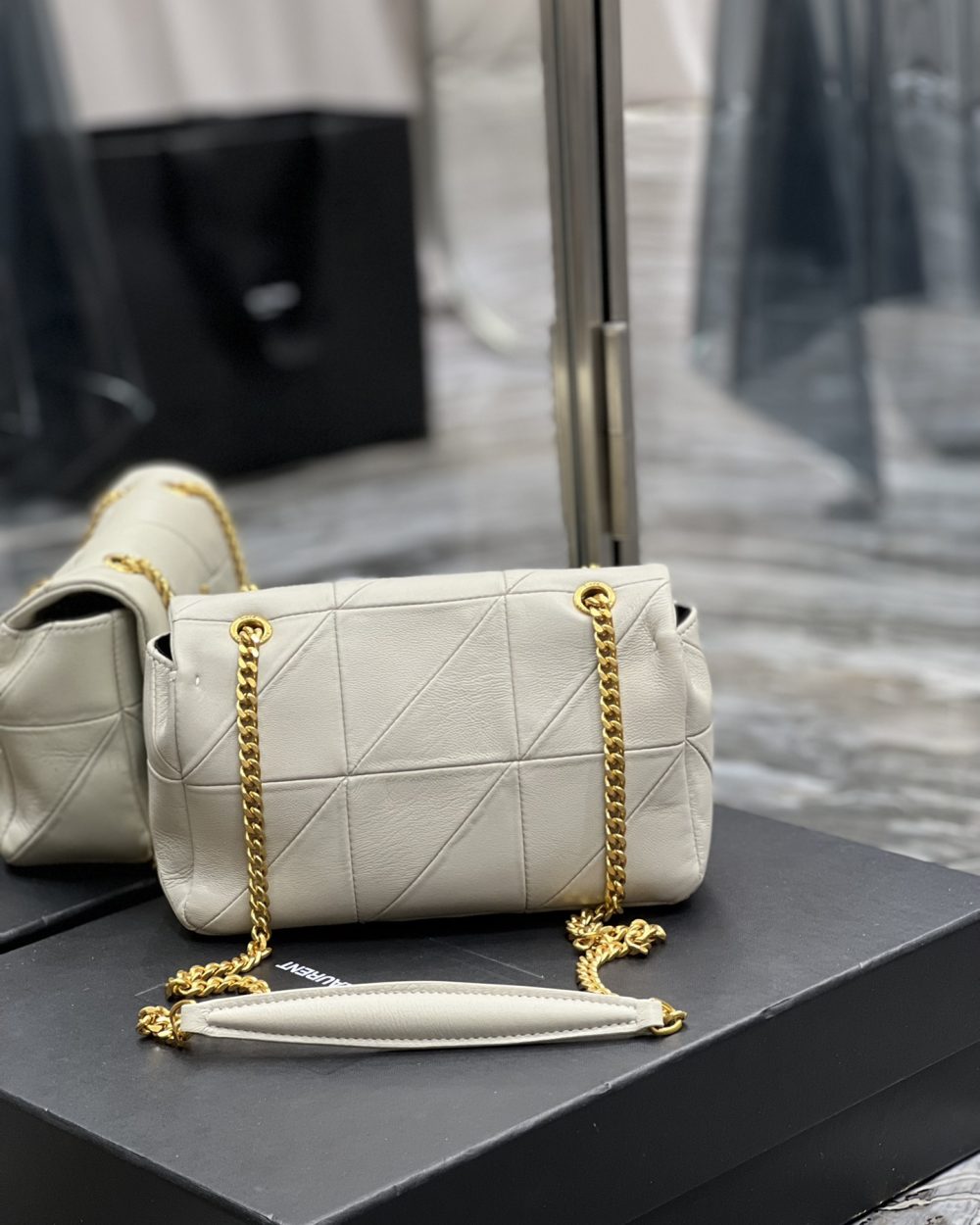 [REP 1:1] Saint Laurent Jamie Small Chain Bag White For Women, Women's Bags 7.8in/20cm YSL