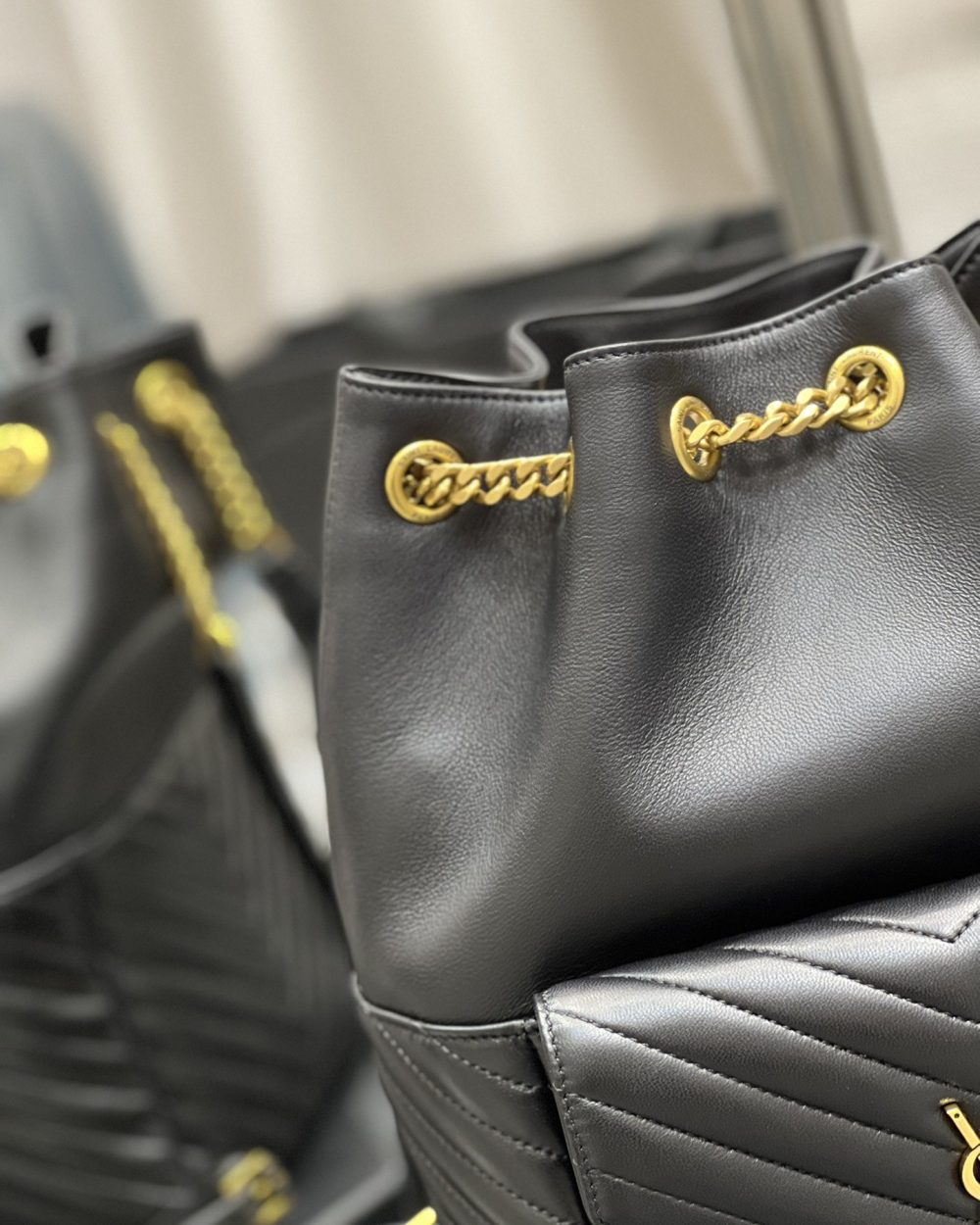 [REP 1:1] Saint Laurent JOE Backpack Black For Women, Women's Bags 11.5in/29cm YSL 6726091EL071000