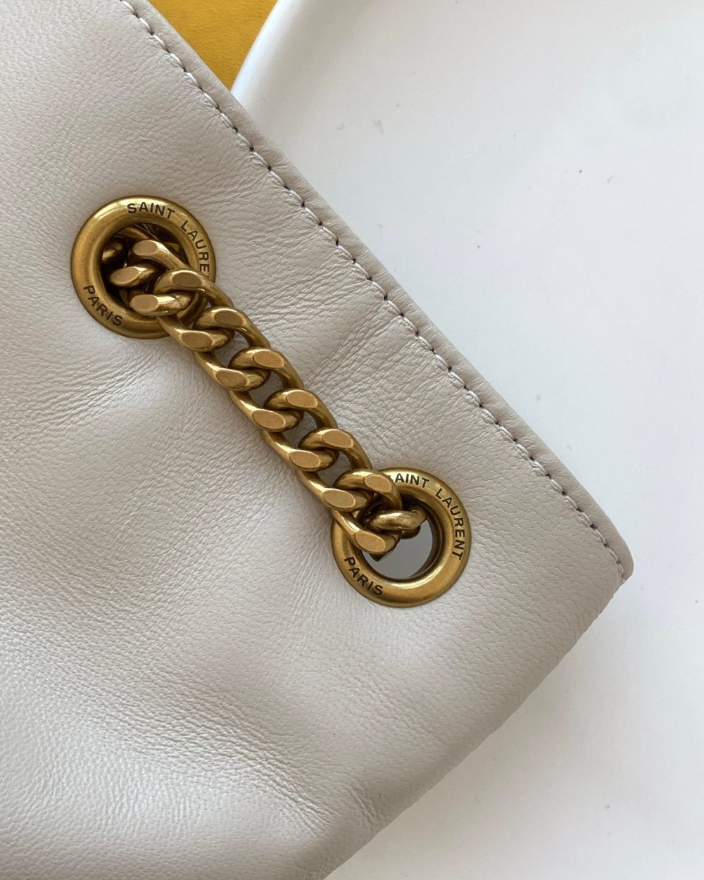 [REP 1:1] Saint Laurent Joe Backpack In Monogram With Bronze-Toned Hardware White For Women 11.5in/22cm YSL 6726091EL079207