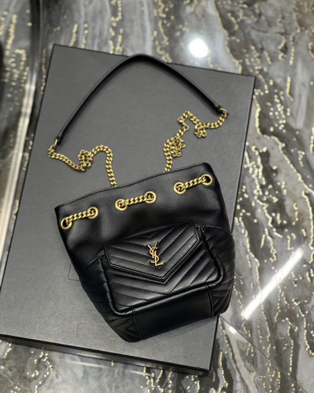 [REP 1:1] Saint Laurent JOE Mini Backpack Black For Women, Women's Bags 7.5in/19cm YSL 7016311EL071000