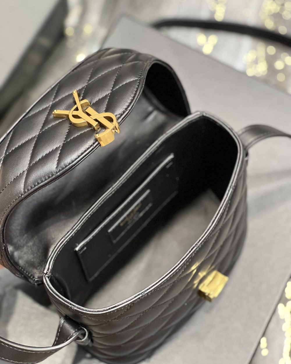 [REP 1:1] Saint Laurent June Box Bag Black For Women, Women's Bags 7.5in/19cm YSL 7100801EL071000