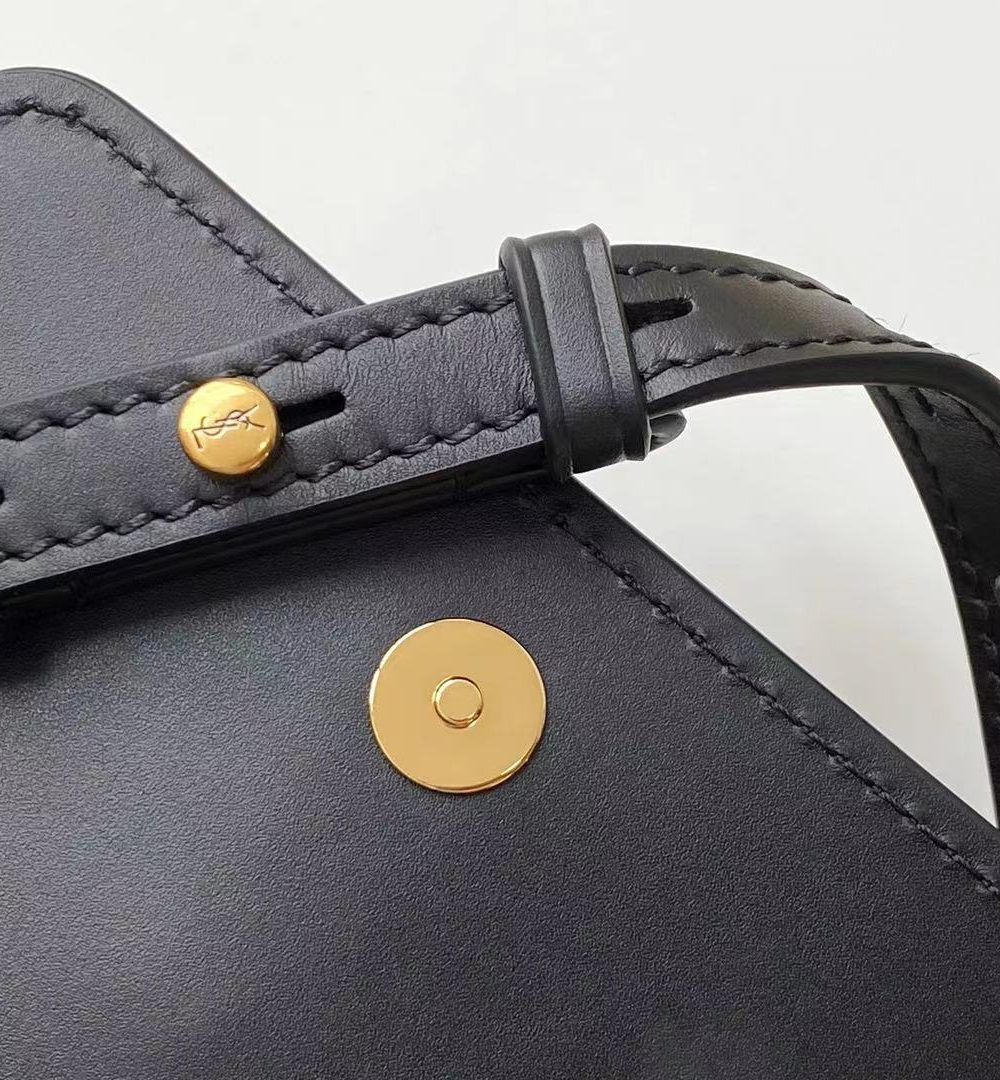 [REP 1:1] Saint Laurent Kaia North/South Satchel Bag In Vegetable Tanned Black Material With Gold Hardware For Women 6.6in/18cm YSL 668809BWR0W1000