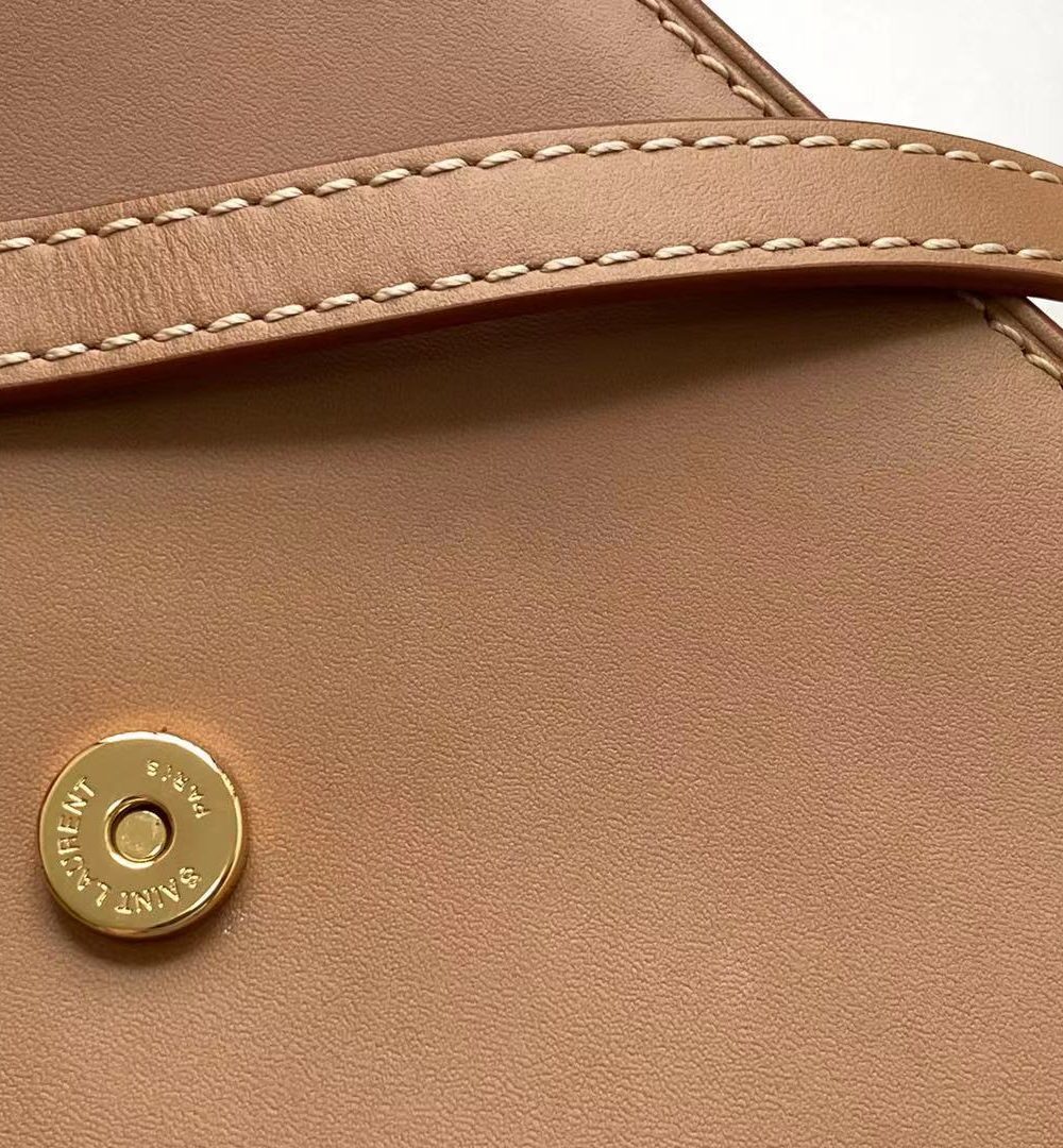 [REP 1:1] Saint Laurent Kaia North/South Satchel Bag In Vegetable Tanned Brown Material With Gold Hardware For Women 6.6in/18cm YSL 668809BWR6W2725