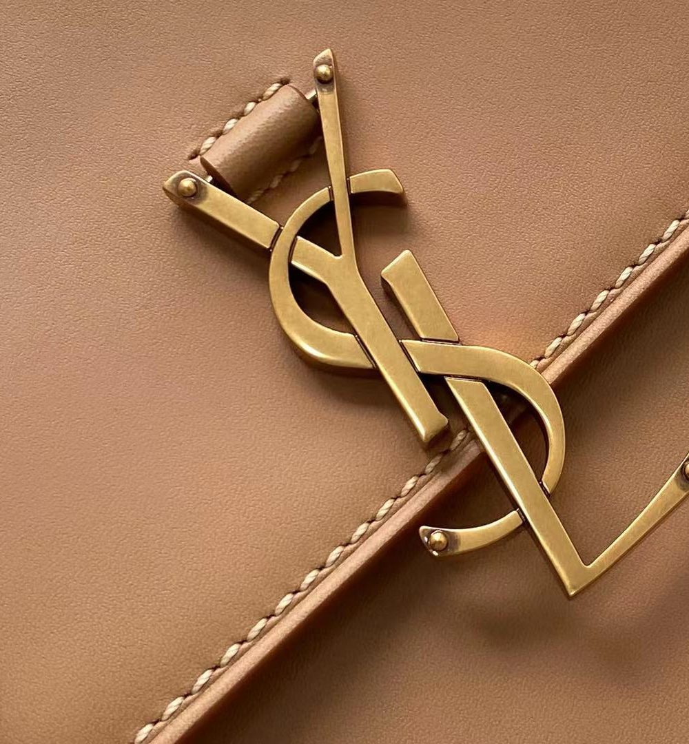 [REP 1:1] Saint Laurent Kaia North/South Satchel Bag In Vegetable Tanned Brown Material With Gold Hardware For Women 6.6in/18cm YSL 668809BWR6W2725