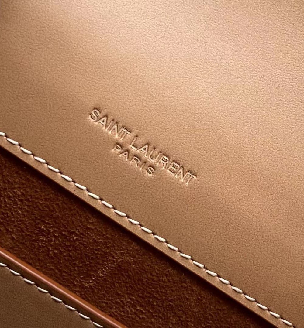 [REP 1:1] Saint Laurent Kaia North/South Satchel Bag In Vegetable Tanned Brown Material With Gold Hardware For Women 6.6in/18cm YSL 668809BWR6W2725
