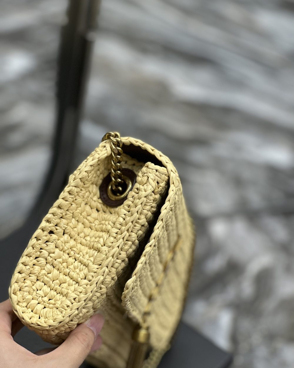 [REP 1:1] Saint Laurent Kate 99 Chain Bag With Tassel Beige For Women, Women's Bags 10.2in/26cm YSL