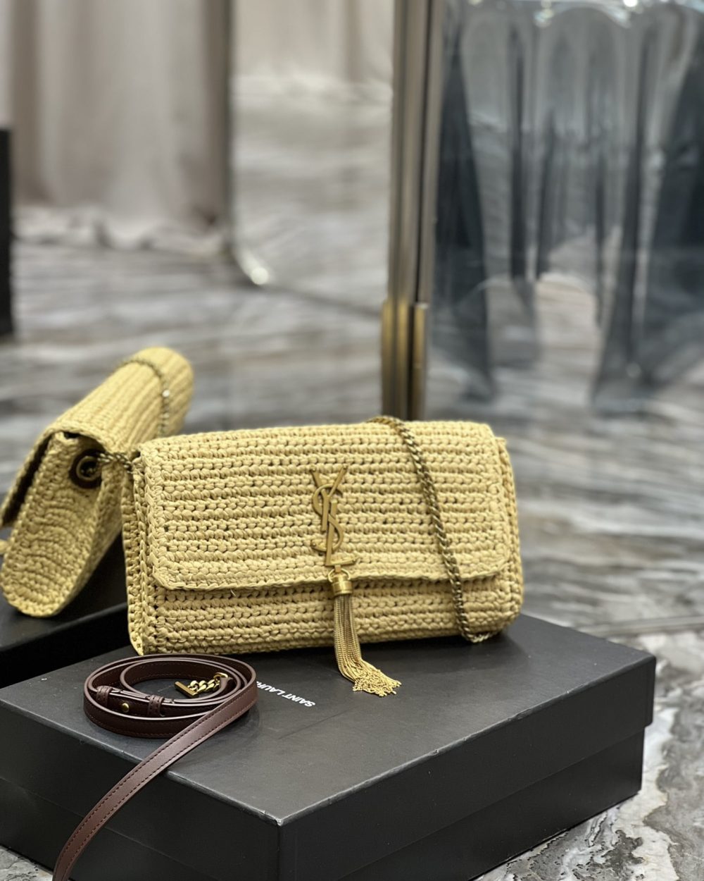 [REP 1:1] Saint Laurent Kate 99 Chain Bag With Tassel Beige For Women, Women's Bags 10.2in/26cm YSL