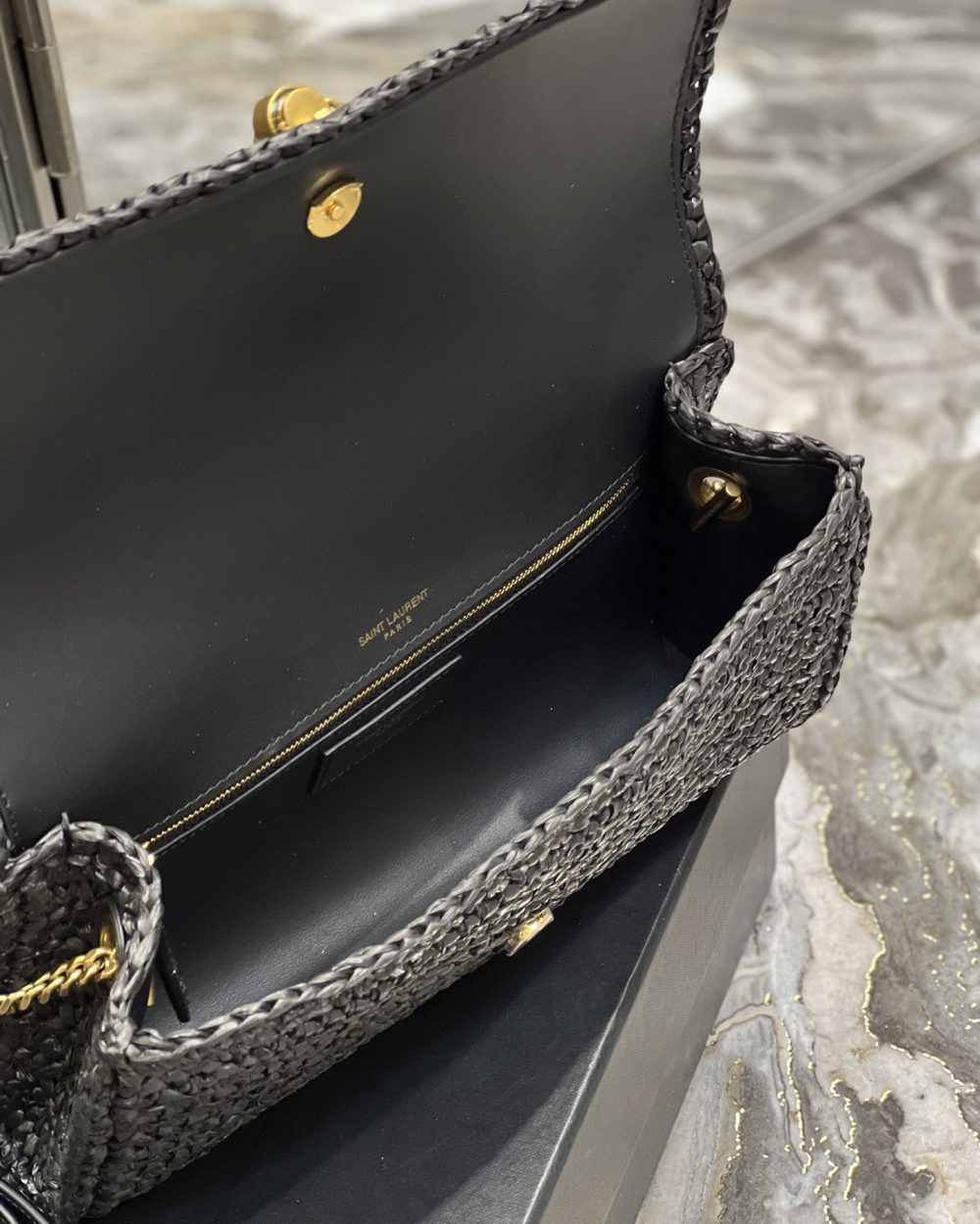 [REP 1:1] Saint Laurent Kate Medium Chain Bag Black For Women 10.2in/26cm YSL