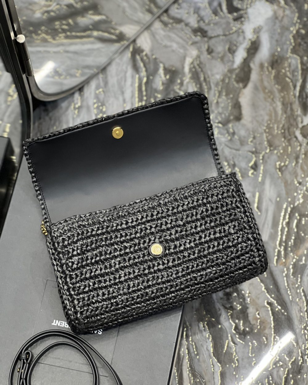 [REP 1:1] Saint Laurent Kate Medium Chain Bag Black For Women 10.2in/26cm YSL