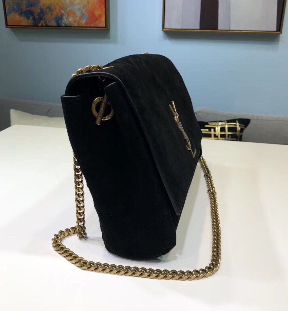 [REP 1:1] Saint Laurent Kate Medium Reversible Chain Bag Black For Women 28.5in/11.2cm YSL 5538040UD7W1000